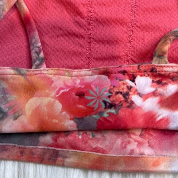 Athleta Floral Sports Bra - Pink and Gray - Picture 4 of 4